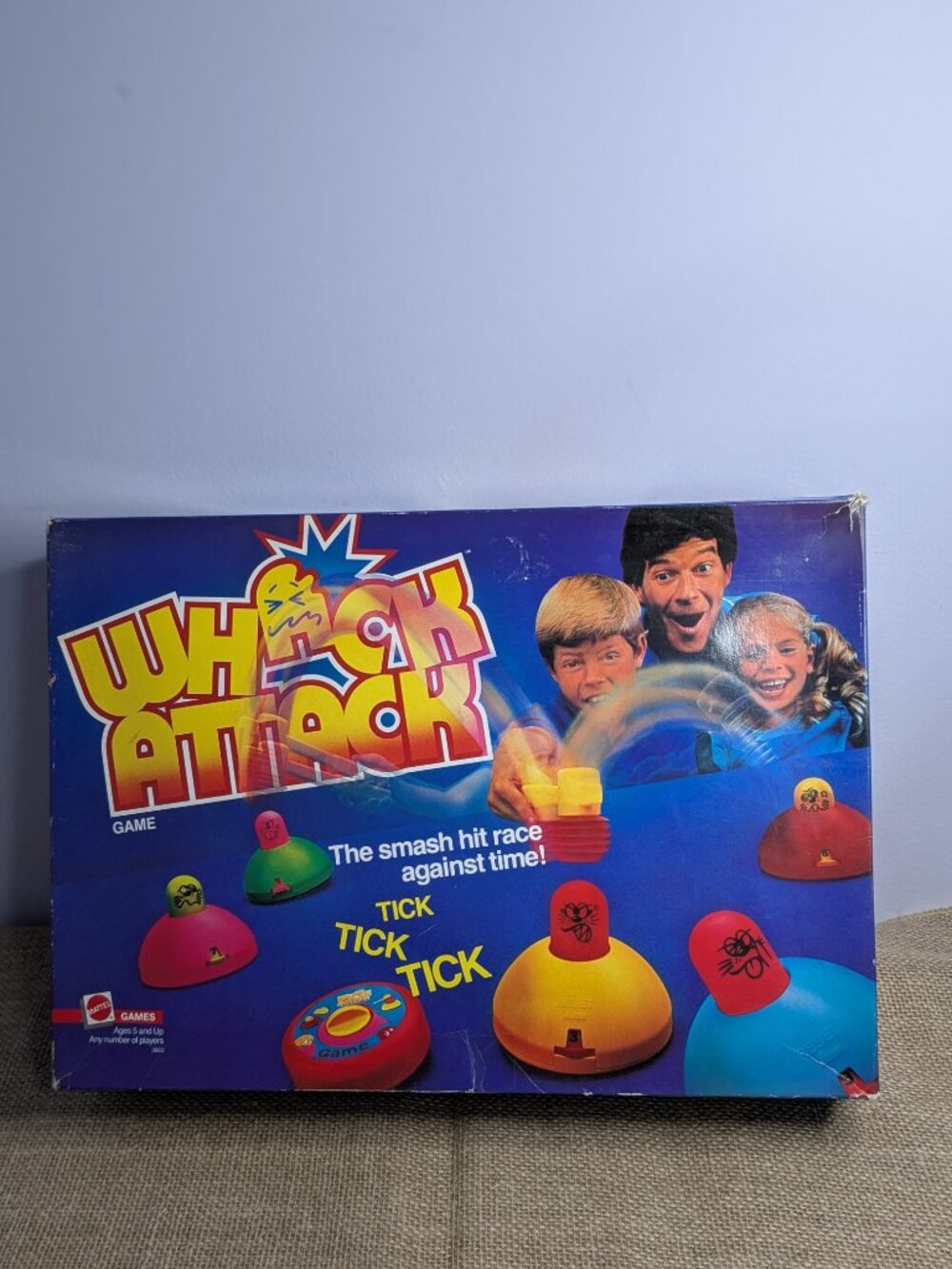 1986 Whack Attack Mattel Games Whack A Mole Family Game Toy 100% Complete Works